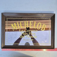 Michelob La Cerveza Más Fina Del Mundo Desde 1896 San Luis Mirrored Bar Sign