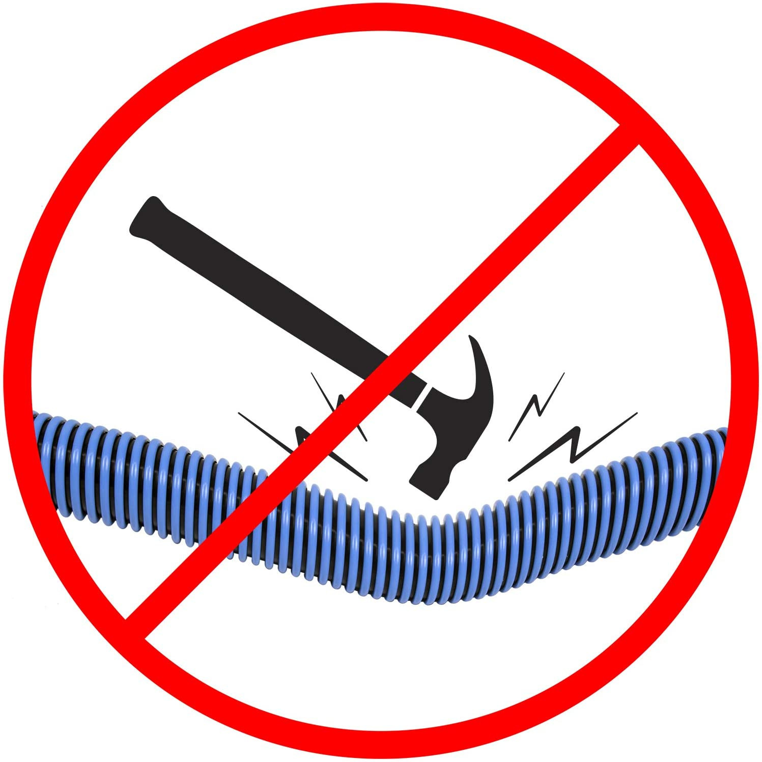 Manual Pool Vacuum Hose, 30 Ft X 1-1/2” for Inground & above Ground Pools, Not f