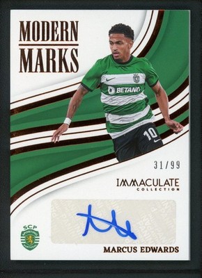 2023-24 MARCUS EDWARDS 31/99 AUTO PANINI IMMACULATE COLLECTION MODERN MARKS