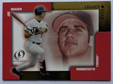 Rare 2004 Fleer Legacy Gold #52  Joe Mauer Minnesota Twins HOF (#33/50)