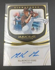 2022 Mackenzie Gore Panini Immaculate Signatures Auto Gold /49 San Diego Padres