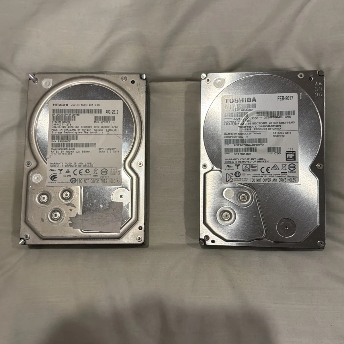 TOSHIBA 2TB + WD 1TB 2.5インチHDD 2台セット 25+ Toshiba 2TB Storage Capacity Hard Drives (HDD, SSD & NAS) for