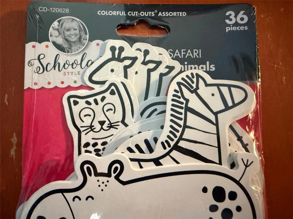 Carson Dellosa Colegiala Simplemente Safari Animales Recortes 36 Piezas Aula Escuela Foto 3 de 4