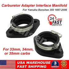 Carburetor Adapter Interface Manifold Set for Yamaha Banshee 350 YFZ350 1987-06