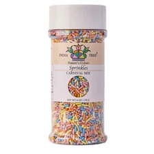Pastel Rainbow Sprinkles – Dye-Free, Allergen-Free, Plant-Based Colors, 6 Oz Jar