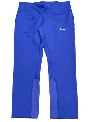 NIKE Dri Fit POWER EPIC Run Blue Capri Tight Fit Leggings wmns Medium 938602-442