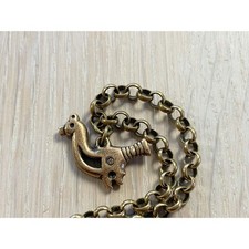 Bracelet vintage en bronze Kalevala Koru, chaîne à breloques oiseau viking,...