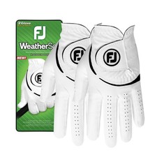FootJoy Men's WeatherSof 2Pack Golf Glove, White, Large, Worn on Left Hand