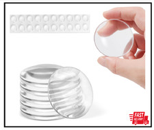 Door Stoppers Wall Protector, 6 Pcs 2  Strong 2"L x 2"W x 0.32"Th, Clear