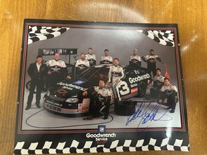 Dale Earnhardt Goodwrench Service Racing Autographed 8x10  Color Photo