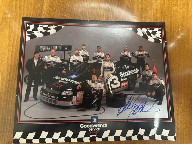 Dale Earnhardt Goodwrench Service Racing Autographed 8x10  Color Photo