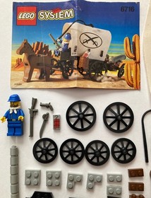 3 Lego Western: 6716 Weapons Wagon, 6712 S. Showdown, 6790 B. Wheelgun- all 100%