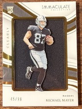 2023 Immaculate Michael Mayer Rookie #'d /99 Clearly Jersey Patch RC #IRJ-MMA SP