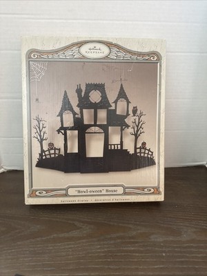 Hallmark Howl-O Ween Haunted House Ornament Display 12'' Tall Metal 2007 New