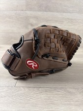 Rawlings RBG36DB 12.5  Zero Shock Leather Baseball Glove Dk Brown RHT