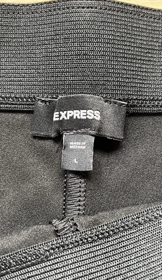 Women’s Express Faux Suede Leggings Size Large Inseam 26.5 Inches High Rise - Image 3 of 4