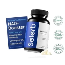 Selerb NAD+ Supplement with CoQ10 & Maca for Men's Energy & Prostate,30 Capsules