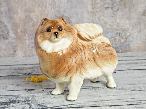Vintage Coopercraft Pomeranian Keramik Figur Hund Ornament 70er Jahre top/selten - Bild 7 von 11