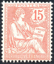 TIMBRE N° 125 NEUF XX - GOMME ORIGINALE - MOUCHON - TRES BIEN CENTRE