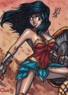 Larry Welz Cherry Wonder Woman cosplay original sketchcard art AP Jose Carlos