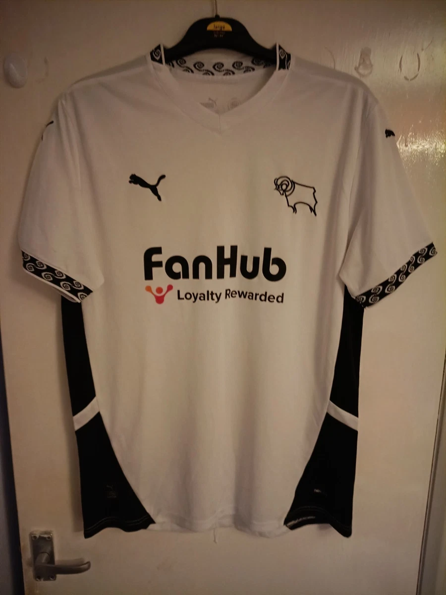 Sciarpa Derby County Football Retro Anni Tradizionale: Logo Ricamato, 194x17 Cm