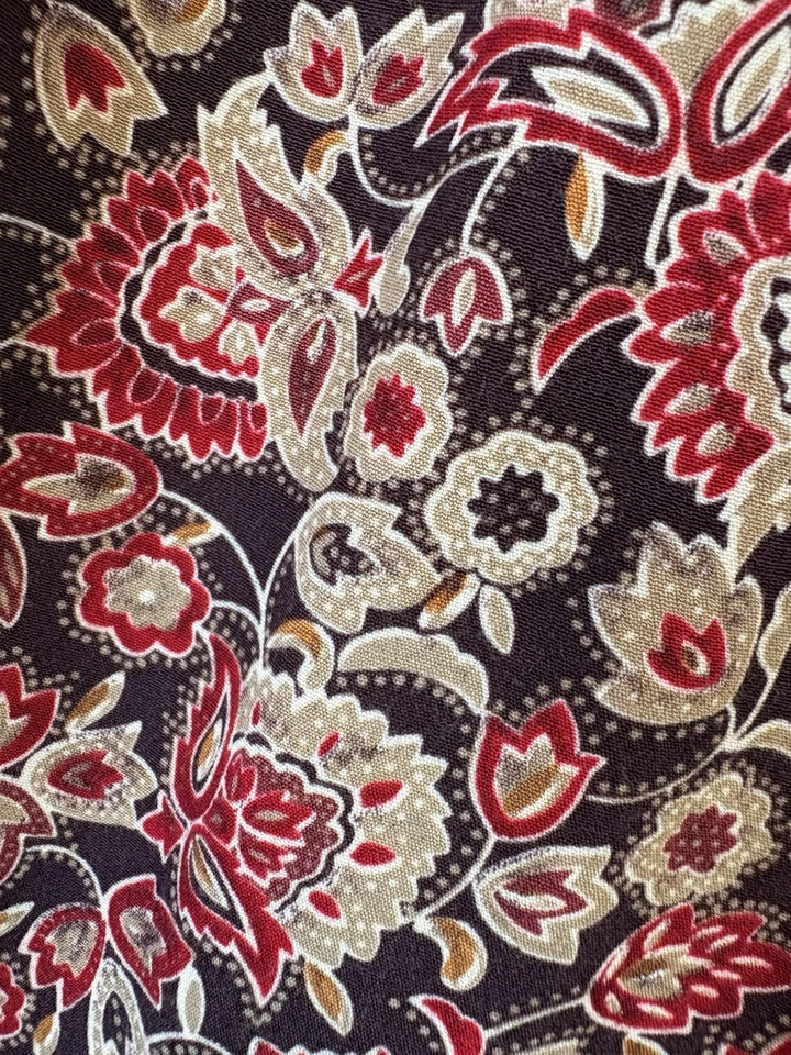 Maxi Falda Vintage LIZ CLAIBORNE Rayón Cordón Con Bolsillos Grande Foto 4 de 4