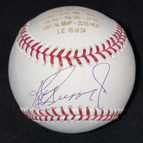 Ken Griffey Jr. Signed Rawlings Baseball JSA COA Seattle Mariners HOF Engraved