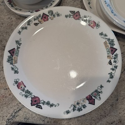 25 piece Vtg Corelle Garden Home Birdhouse dinner ware 