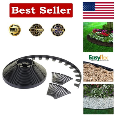 #ad #ad 100ft Flexible Black No Dig Edging Kit Perfect for DIY Landscaping Projects $156.42