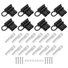 8 PCS Anderson Connector Plug 6-10 Gauge 50A Battery Quick Disconnect Kit