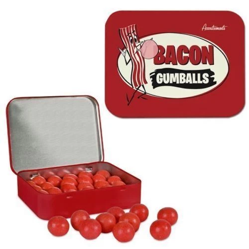 BACON GUMBALLS 22 PIECE BUBBLE CHEWING GUM CANDY TIN NOVELTY GIFT  ACCOUTREMENTS | eBay