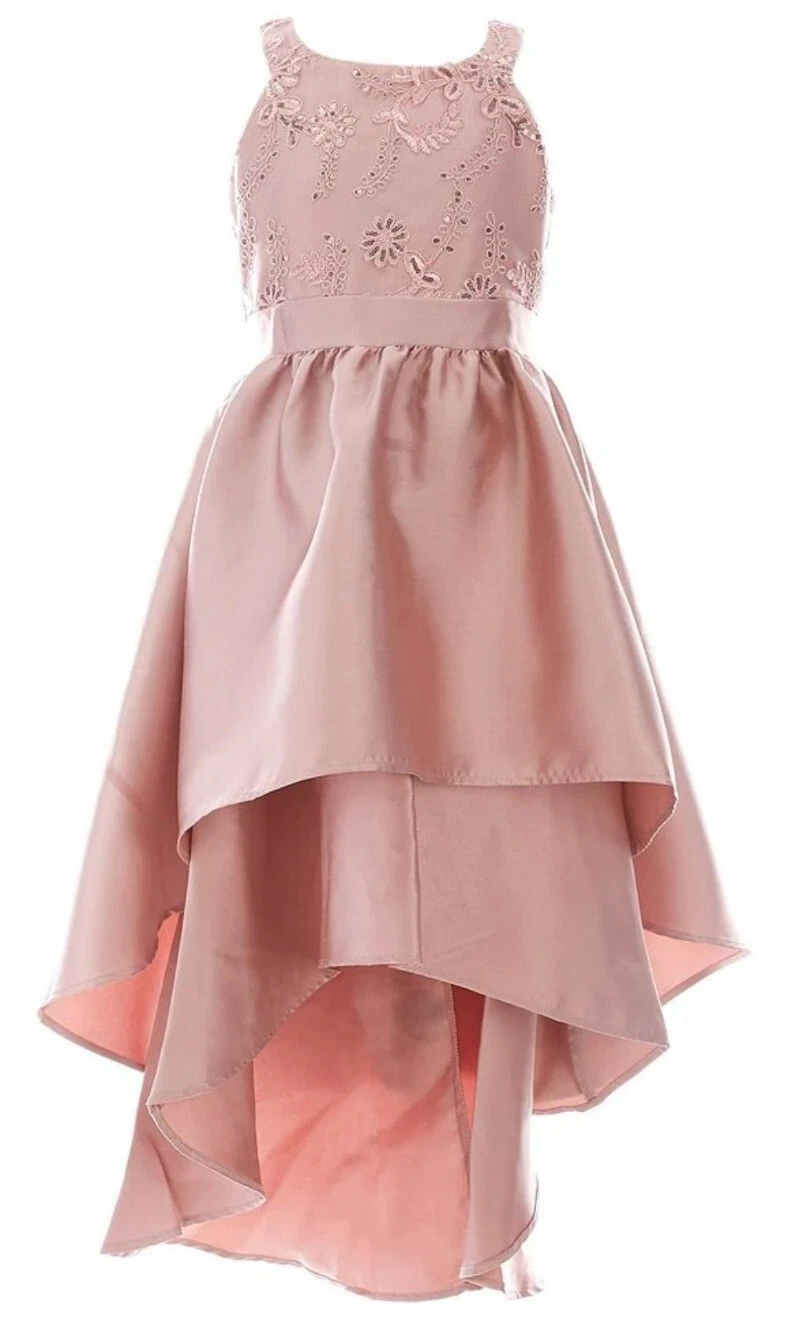 Bonnie Jean Big Girl's Sequin Embroidered Bodice Tiered Mikado Fanciful Dress-12