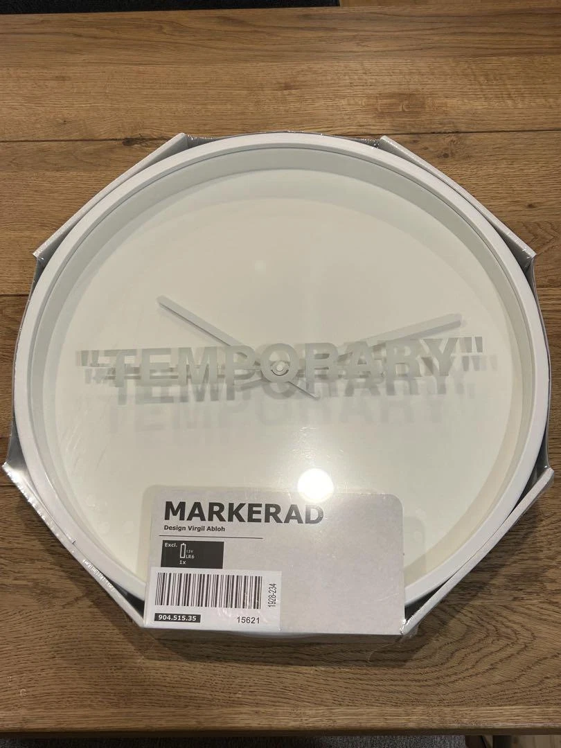 Virgil Abloh x IKEA MARKERAD TEMPORARY Wall Clock