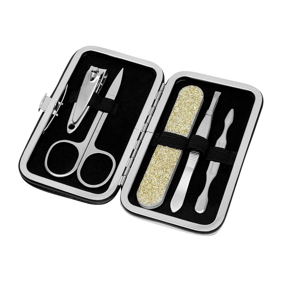 MARKENLOS Maniküre Pediküre Set Nagelknipser Nagelschere Pinzette Feile 5 Teile Reise Set