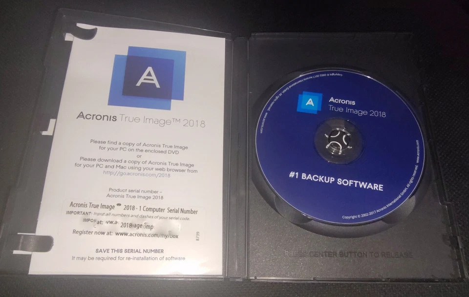 Acronis True Image 2018 For 1 Computer PC Backup Recovery Software w/ Disc, SN - Image 4 of 4
