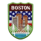 Boston USA Patch (3") Iron-on Badge Travel America Souvenir Tourist Emblem Gift