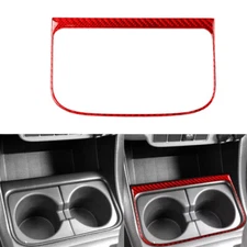 Red Carbon Fiber Console Storage Box Panel Frame Trim For Toyota Tacoma 2005-15