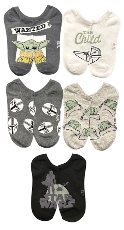 Star Wars The Mandalorian Baby Yoda Mujer No Show Calcetines Zapato Talla 4-10 Foto 3 de 3