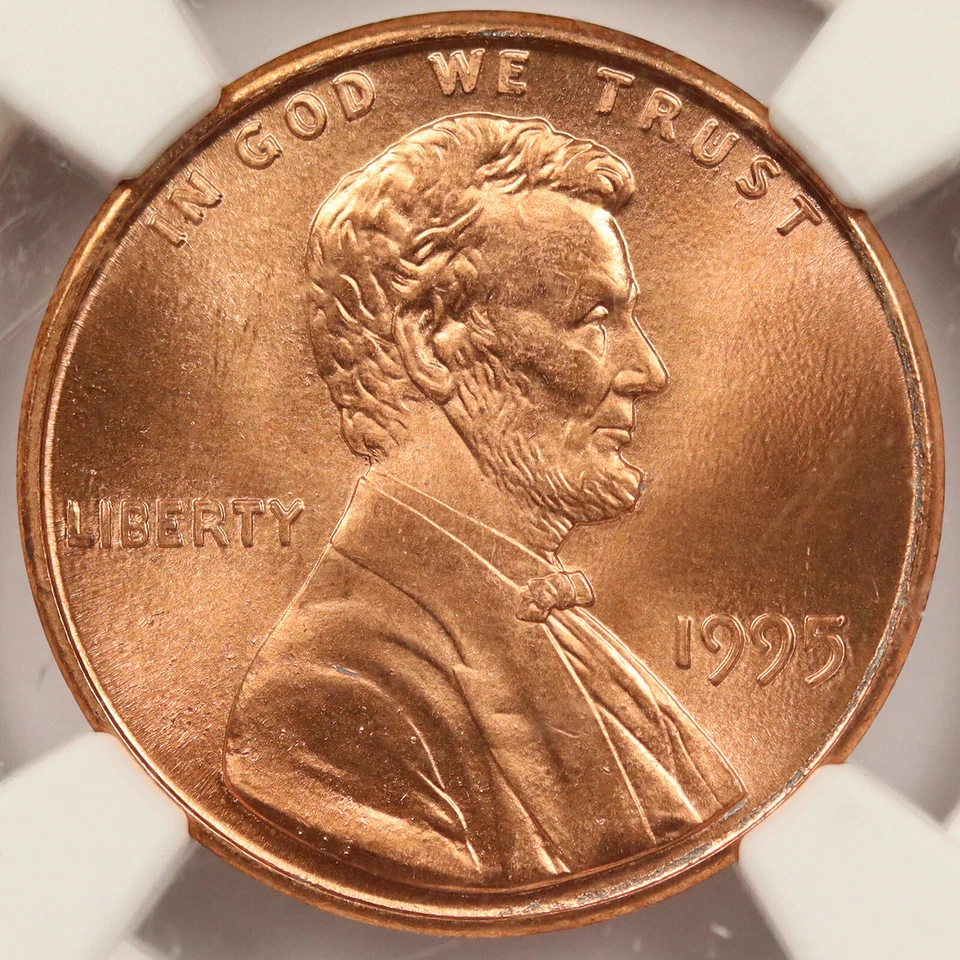 1995 1c DDO Doubled Die Obverse Lincoln Cent NGC MS69RD - Image 3 of 4