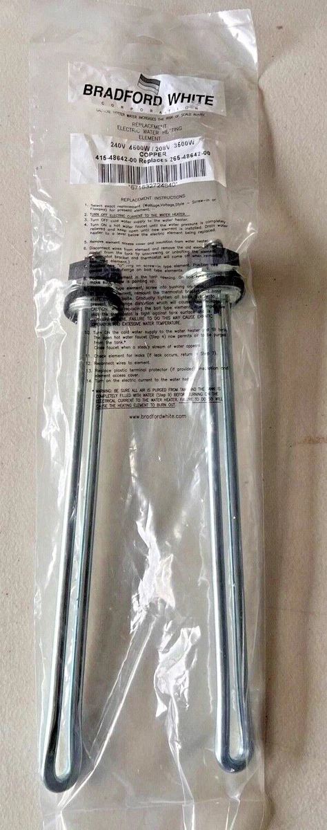 Bradford White 415-48642-00 Heating Element Kit (2 Elements - 4500W, 240V)  671632724840 | eBay