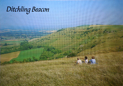 Postkarte Graben Leuchtfeuer South Downs höchster Punkt East Sussex Höhe 248 m