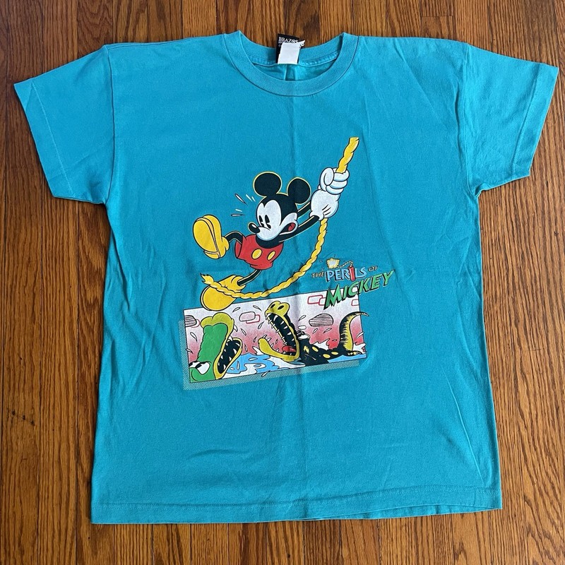 Vtg Rare Authentic Mickey Unlimited The Perils If Mickey T Shirt Mens Medium