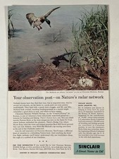 1958 Sinclair Motor Oil Print Ad Nature's Radar Network