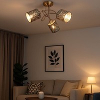 Decken Lampe Spot Rondell Strahler Silber-Metallic Schlaf Zimmer Design Leuchte