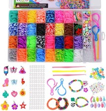2500 Rubber Band Bracelet Kit, Loom Bracelet Making Kit for Kids, Rubber Bands