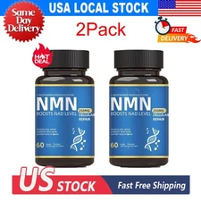 2X NMN Capsules Energy Booster BOOSTIS NAD Level Anti Aging Supplement 60 Caps