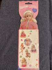 Vintage BARBIE Partial Sticker Sheet Scrapbook Planner Craft Stickers - Damaged