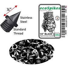 Steel Cross Country Spikes, 1/4" Black
