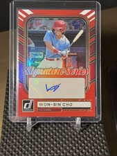Won-Bin Cho 2026 Panini Donruss Signature Series RED PRIZM #SS-WBC AUTO /99