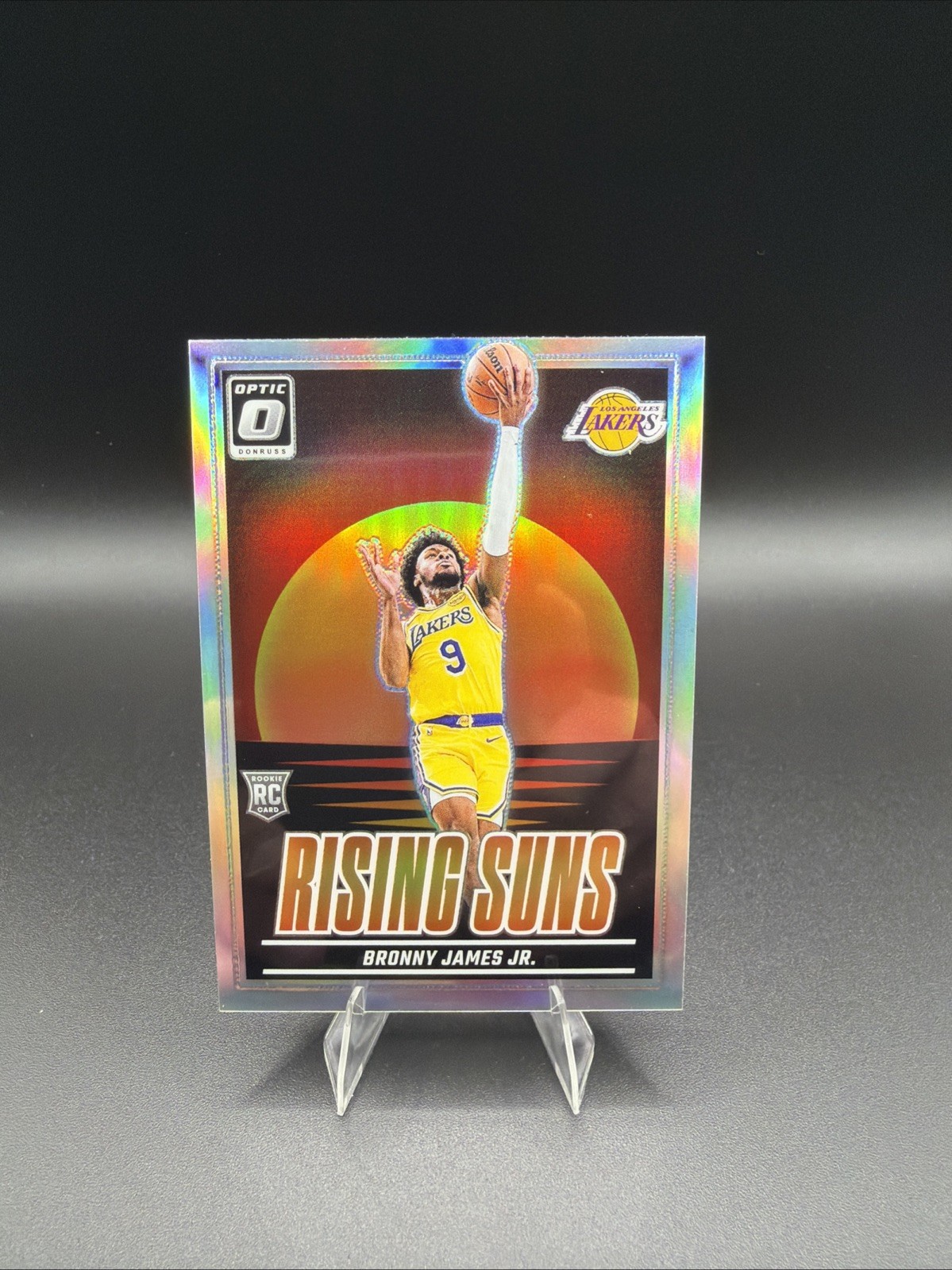 2024-25 Panini Donruss Optic - Rising Suns Bronny James #5 Holo Prizm (RC)